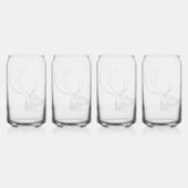 Deer Head Sihlouette ガラス缶 (裏面)