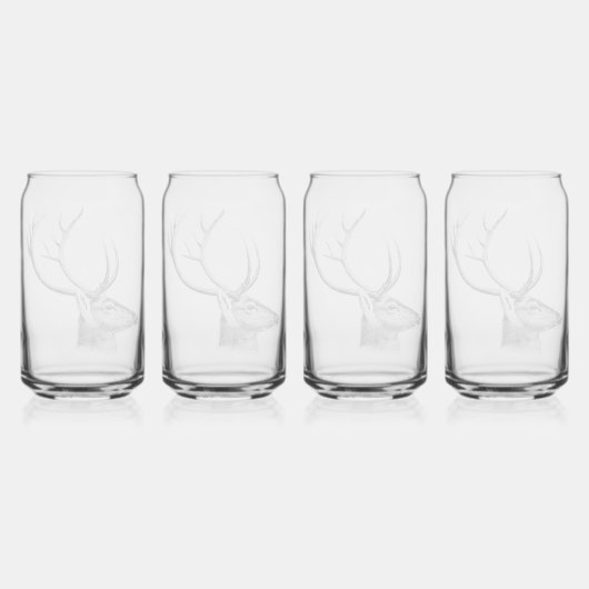 Deer Head Sihlouette ガラス缶 (裏面)