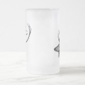 Deer Head Silhouette フロストグラスビールジョッキ (中央)