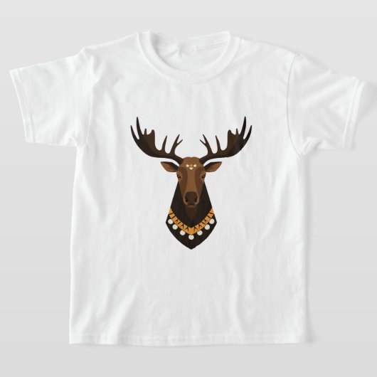 Deer head tシャツ (レイダウン)