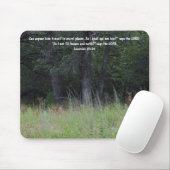Deer Hiding in Forest Faith Bible Verse Jeremiah マウスパッド (マウス)