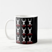 Deer Hunting Gift Hunter Of All Santa's Reindeer コーヒーマグカップ (左)