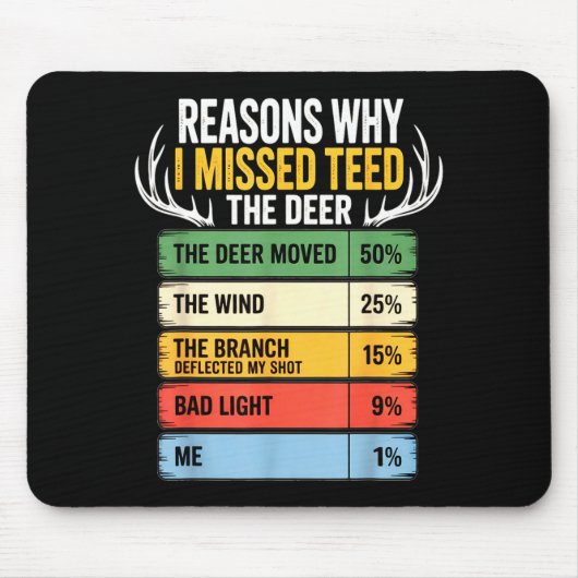 Deer Hunting Outfit For Men &amp; Women. Funny Hun マウスパッド (正面)