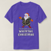 Deer Hunting Whitetail Christmas Camo Santa  Tシャツ (デザイン正面)