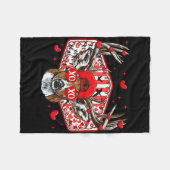 Deer Hunting Xoxo Valentine Buck Boys Cap Men Wome フリースブランケット (正面(横))