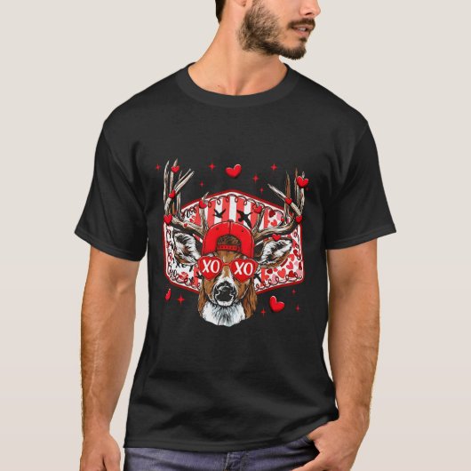 Deer Hunting Xoxo Valentine Buck Boys Cap Men Wome Tシャツ (正面)