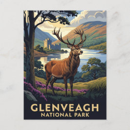 Deer in Glenveagh National Parkアイルランド旅行 ポストカード