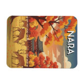 Deer in Nara Park Japan Travel マグネット (横)