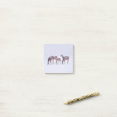 Deer in Snow Post It Nature Note Pad ポストイット (デスク上)
