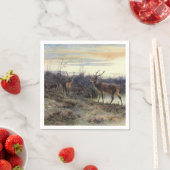 Deer in the Forest at Fontainebleau (Rosa Bonheur) スタンダードカクテルナプキン (インサイチュ)
