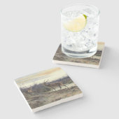 Deer in the Forest at Fontainebleau (Rosa Bonheur) ストーンコースター (横)