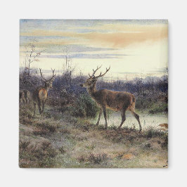 Deer in the Forest at Fontainebleau (Rosa Bonheur) マグネット