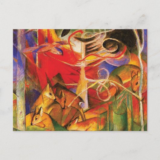 Deer in the Forest by Franz Marc ポストカード (正面)
