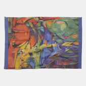 Deer in the Forest II by Franz Marc, Artヴィンテージ キッチンタオル (横)