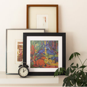 Deer in the Forest II by Franz Marc, Artヴィンテージ ポスター