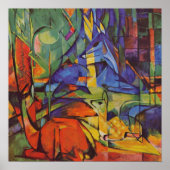 Deer in the Forest II by Franz Marc, Artヴィンテージ ポスター (正面)