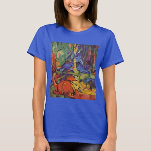 Deer in the Forest II by Franz Marc, Artヴィンテージ Tシャツ (正面)