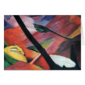 Deer in the Forest II by Franz Marc; Reh im Walde (正面横)