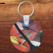 Deer in the Forest II by Franz Marc; Reh im Walde キーホルダー (正面)