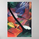 Deer in the Forest II by Franz Marc; Reh im Walde ポスター (正面)