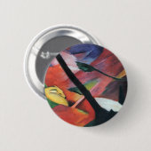 Deer in the Forest II by Franz Marc; Reh im Walde 缶バッジ (正面&裏面)