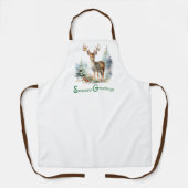 Deer In the Forrest, Holiday Vignette エプロン (正面)