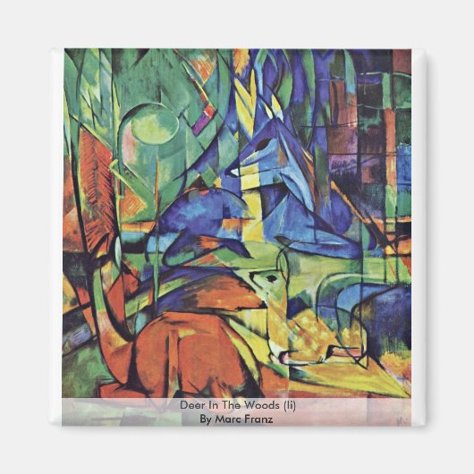 Deer In The Woods (Ii) By Marc Franz マグネット (正面)