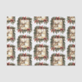 Deer in Window Red Bows Christmas 薄葉紙 (正面)