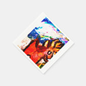 Deer in winter  スタンダードカクテルナプキン (角)