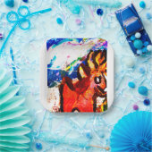 Deer in winter  ペーパープレート (パーティー)