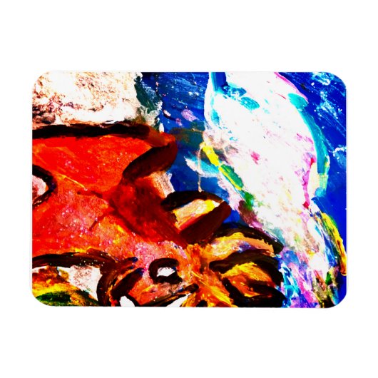 Deer in winter  マグネット (横)