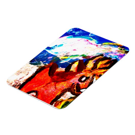 Deer in winter  マグネット (左側)