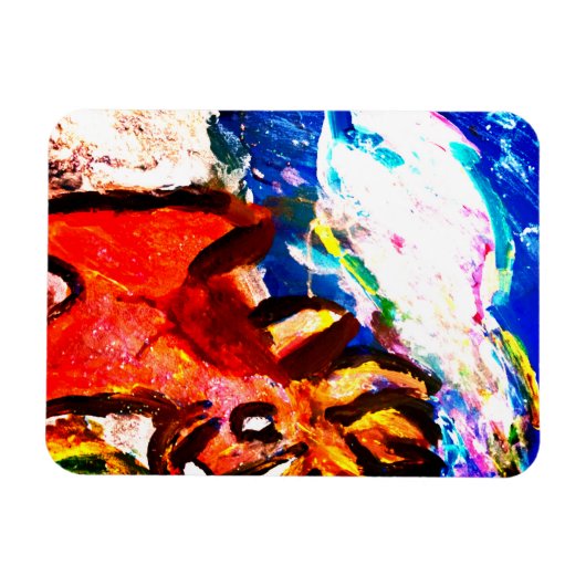 Deer in winter  マグネット (横)