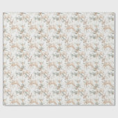 Deer in Winter Forest Christmas ラッピングペーパー (フラット)