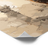 Deer in Woods Impessionist's 絵を描 - AI Poster ポスター (角)