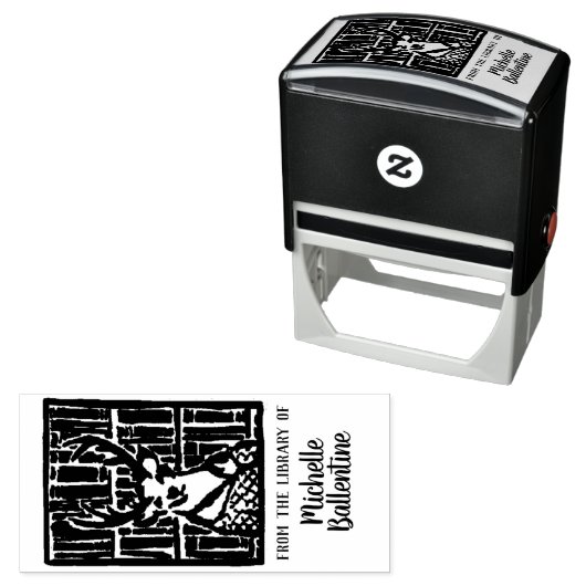 Deer Library蔵書票スタンプ セルフインキングスタンプ (インサイチュ)