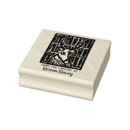 Deer Library蔵書票スタンプ ラバースタンプ