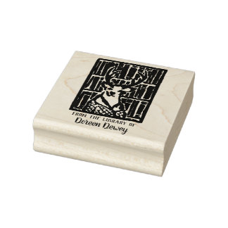 Deer Library蔵書票スタンプ ラバースタンプ