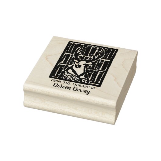 Deer Library蔵書票スタンプ ラバースタンプ (スタンプ)