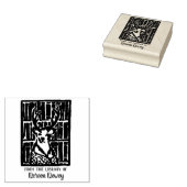 Deer Library蔵書票スタンプ ラバースタンプ (押印)