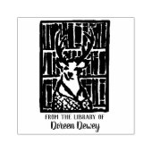 Deer Library蔵書票スタンプ ラバースタンプ (インプリント)