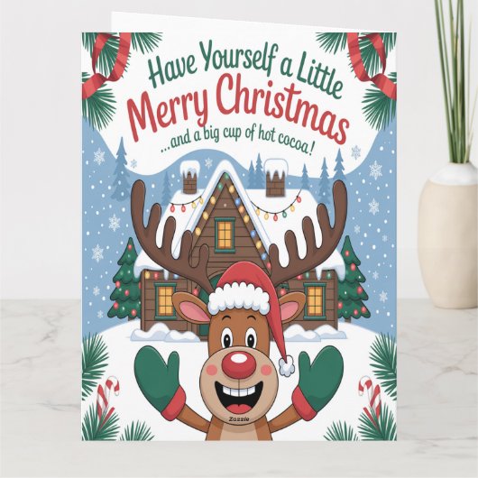 Deer Little Merry Christmas カード (裏面)