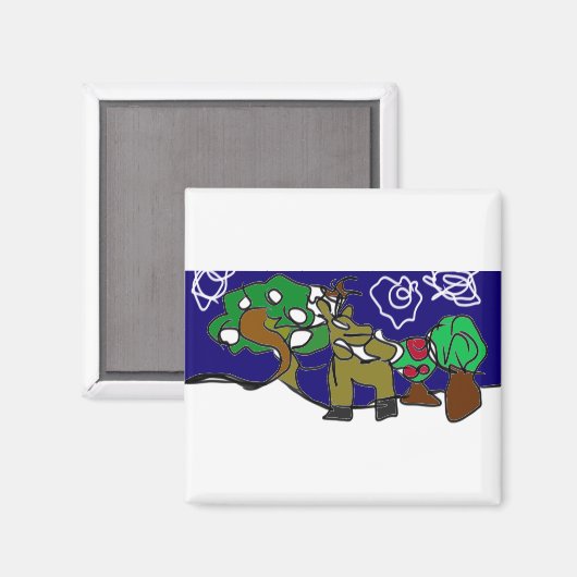 Deer love winter  マグネット (正面/裏面)