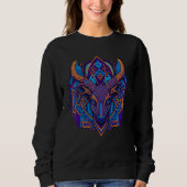 deer Mandala Style Graphic スウェットシャツ (正面)