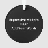 Deer Modern Artistic Design オーナメント (裏面)