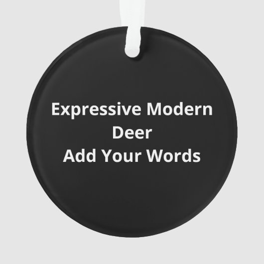 Deer Modern Artistic Design オーナメント (裏面)