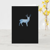 Deer Modern Artistic Design カード (黄色い花)
