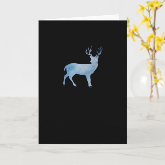 Deer Modern Artistic Design カード (黄色い花)