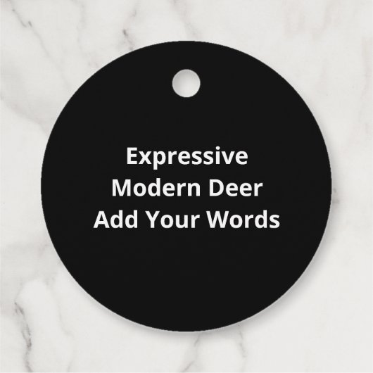 Deer Modern Artistic Design フェイバータグ (裏面)