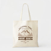 Deer & Mountain Scene – Mount Rainer トートバッグ (正面)